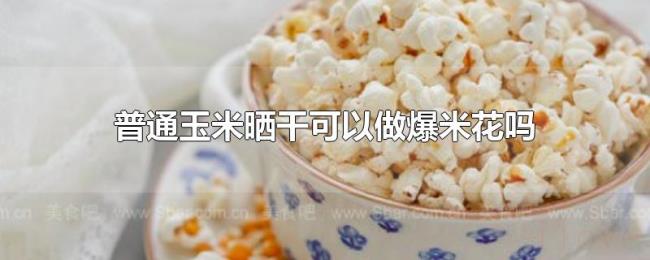 普通玉米晒干可以做爆米花吗