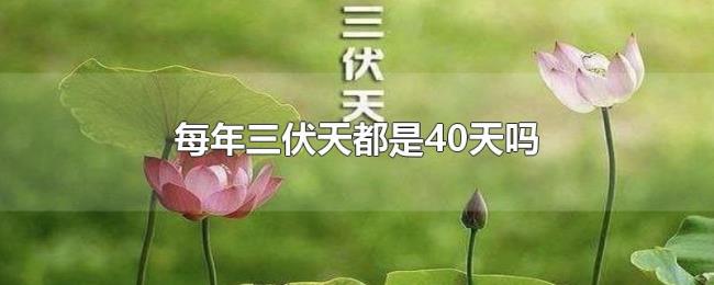 每年三伏天都是40天吗 每年三伏天都是40天吗
