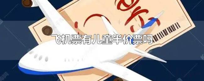 飞机票有儿童半价票吗 飞机票有儿童半价票吗