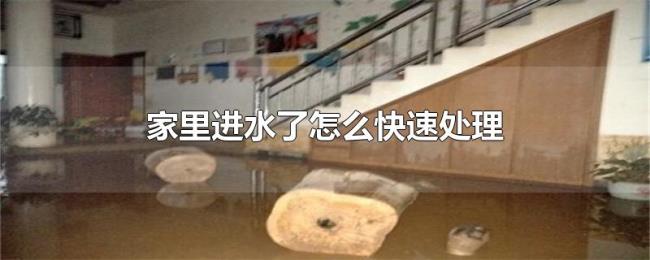 家里进水了怎么快速处理 家里进水了怎么快速处理