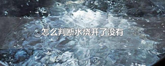 怎么判断水烧开了没有 怎么判断水烧开了没有