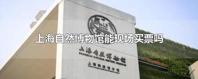 上海自然博物馆能现场买票吗
