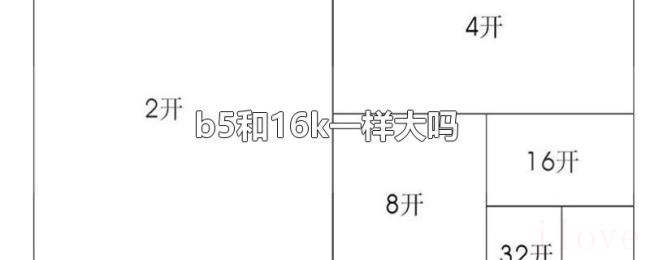 b5和16k一样大吗 b5和16k一样大吗