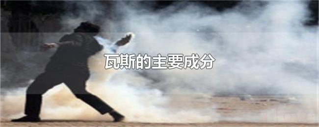 瓦斯的主要成分 瓦斯的主要成分