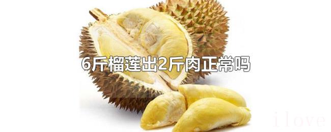 6斤榴莲出2斤肉正常吗 6斤榴莲出2斤肉正常吗