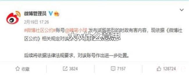 大v什么意思 大v什么意思