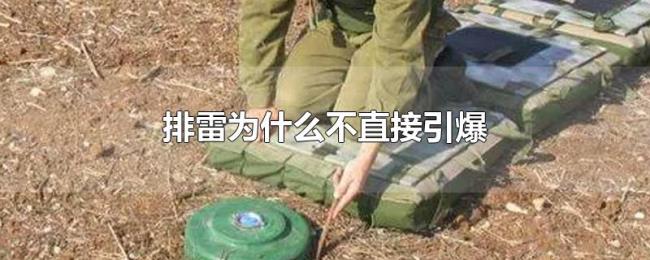 排雷为什么不直接引爆 排雷为什么不直接引爆