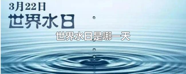 世界水日是哪一天 世界水日是哪一天