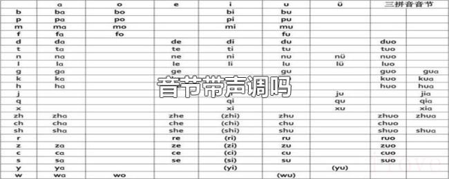 音节带声调吗