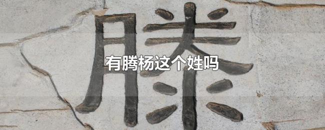 有腾杨这个姓吗 有腾杨这个姓吗