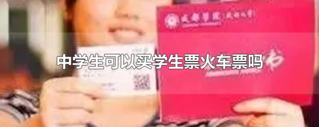 中学生可以买学生票火车票吗