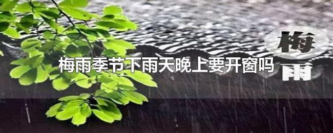 梅雨季节下雨天晚上要开窗吗