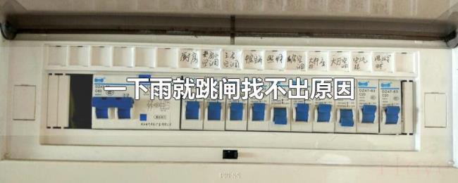 一下雨就跳闸找不出原因 一下雨就跳闸找不出原因