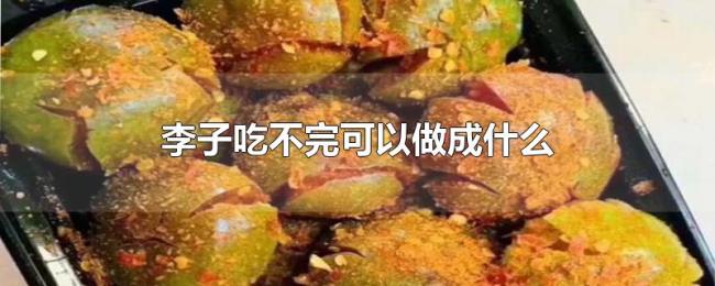李子吃不完可以做成什么 李子吃不完可以做成什么