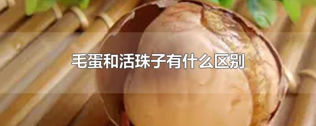毛蛋和活珠子有什么区别