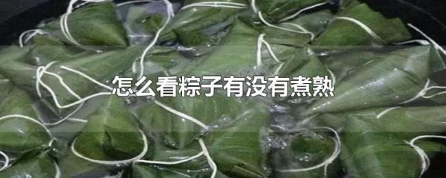 怎么看粽子有没有煮熟