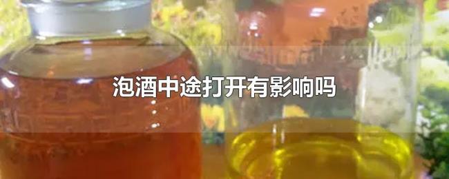 泡酒中途打开有影响吗 泡酒中途打开有影响吗