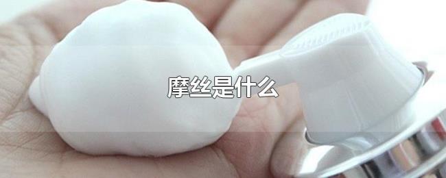 摩丝是什么 摩丝是什么