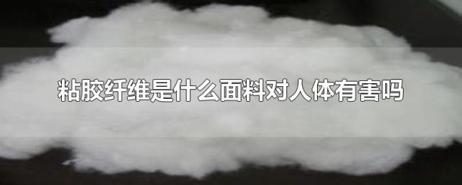 粘胶纤维是什么面料对人体有害吗