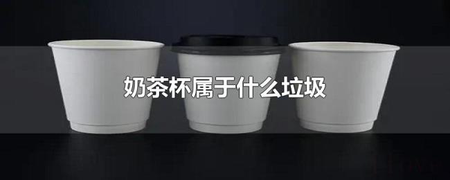 奶茶杯属于什么垃圾