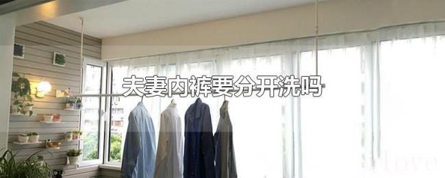 夫妻内裤要分开洗吗