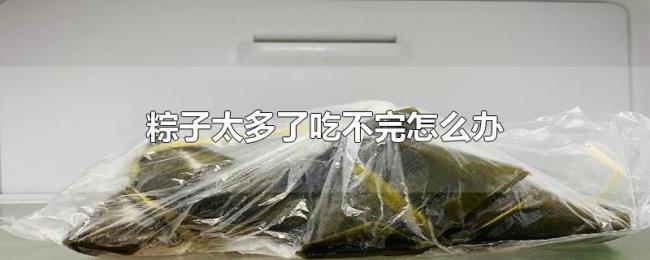粽子太多了吃不完怎么办