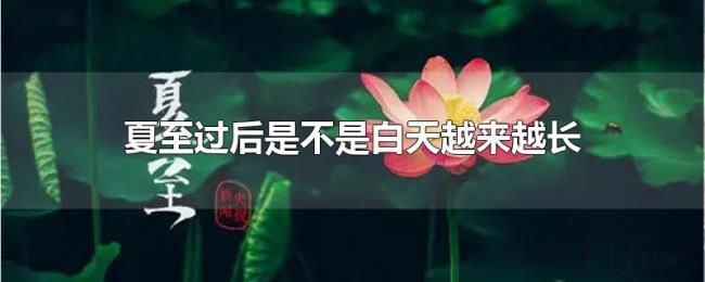 夏至过后是不是白天越来越长 夏至过后是不是白天越来越长
