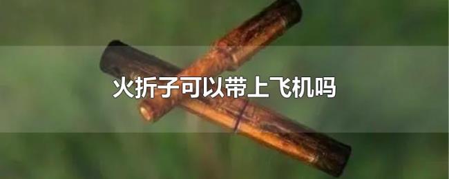 火折子可以带上飞机吗 火折子可以带上飞机吗