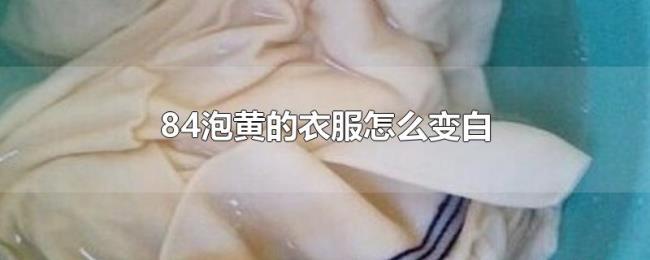 84泡黄的衣服怎么变白