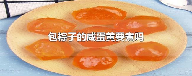 包粽子的咸蛋黄要煮吗 包粽子的咸蛋黄要煮吗