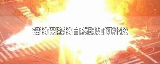 铝粉保险粉自燃时如何扑救 铝粉保险粉自燃时如何扑救