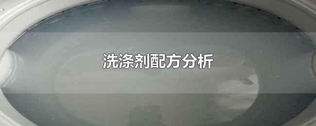 洗涤剂配方分析 洗涤剂配方分析