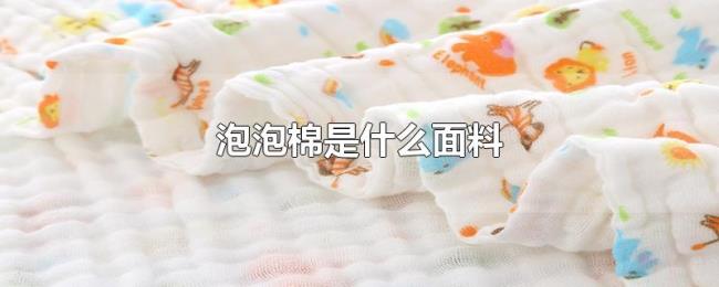 泡泡棉是什么面料