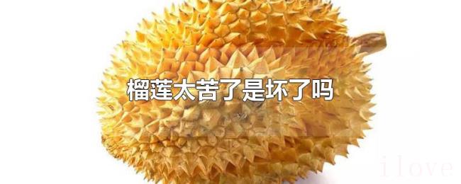 榴莲太苦了是坏了吗 榴莲太苦了是坏了吗