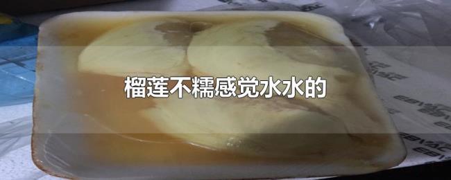 榴莲不糯感觉水水的 榴莲不糯感觉水水的