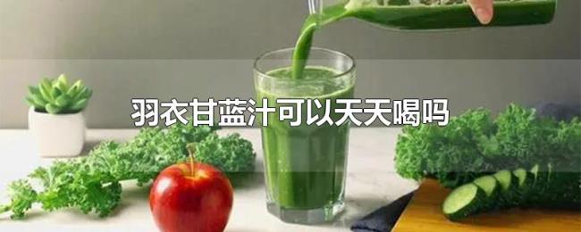 羽衣甘蓝汁可以天天喝吗