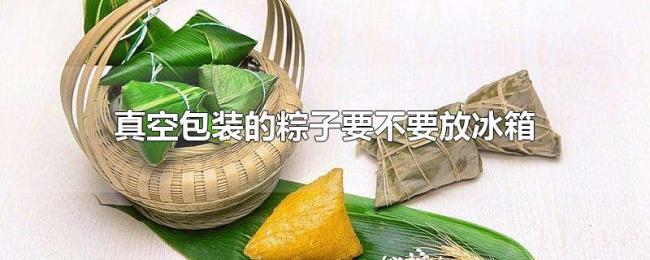 真空包装的粽子要不要放冰箱