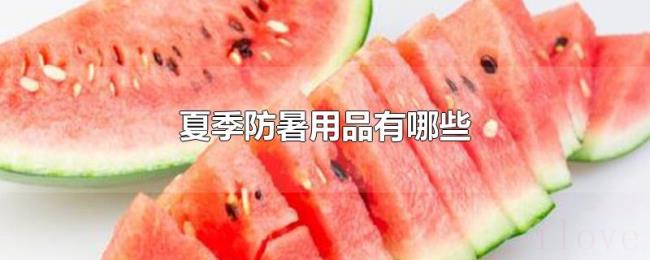 夏季防暑用品有哪些