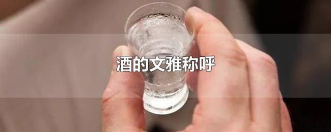 酒的文雅称呼 酒的文雅称呼