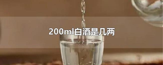 200ml白酒是几两