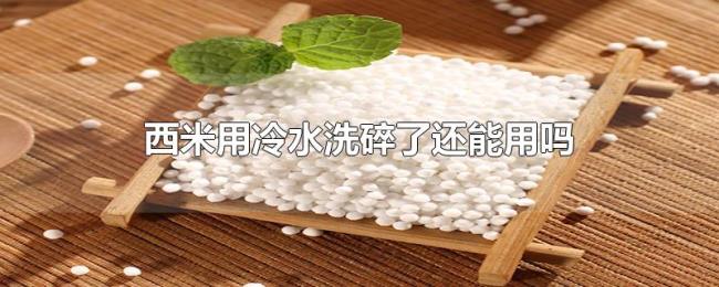 西米用冷水洗碎了还能用吗 西米用冷水洗碎了还能用吗