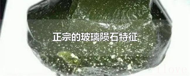 正宗的玻璃陨石特征