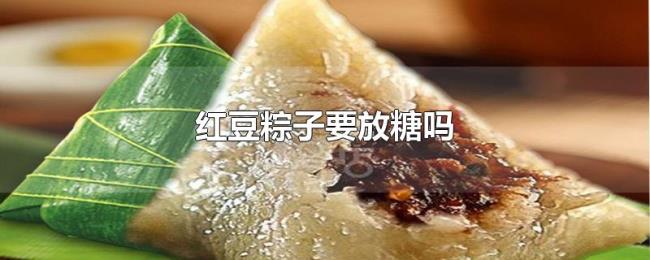 红豆粽子要放糖吗 红豆粽子要放糖吗