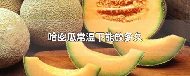 哈密瓜常温下能放多久 哈密瓜常温下能放多久