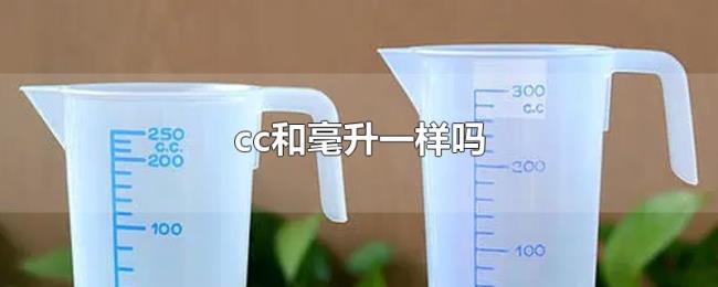 cc和毫升一样吗