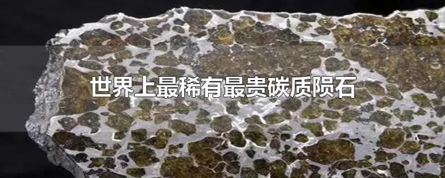 世界上最稀有最贵碳质陨石 世界上最稀有最贵碳质陨石