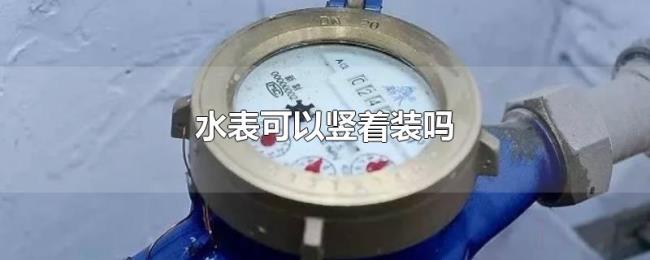 水表可以竖着装吗 水表可以竖着装吗