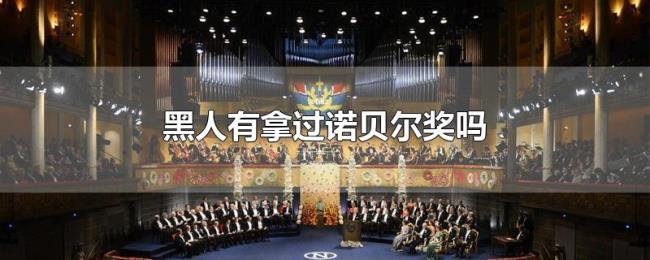 黑人有拿过诺贝尔奖吗 黑人有拿过诺贝尔奖吗