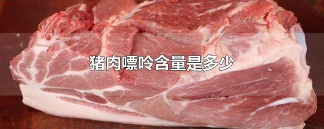 猪肉嘌呤含量是多少 猪肉嘌呤含量是多少
