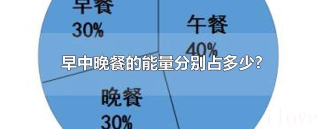 早中晚餐的能量分别占多少?